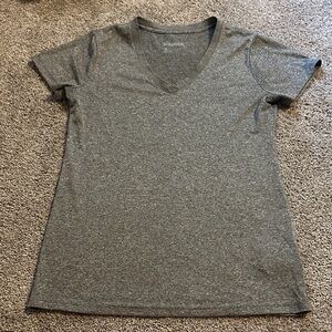 Reebok Women's Heather Gray V-Neck Tee